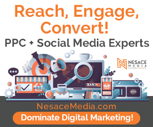 Nesace Media ad for PPC, Social Media Management, Social Media Marketing, and Digital Marketing.